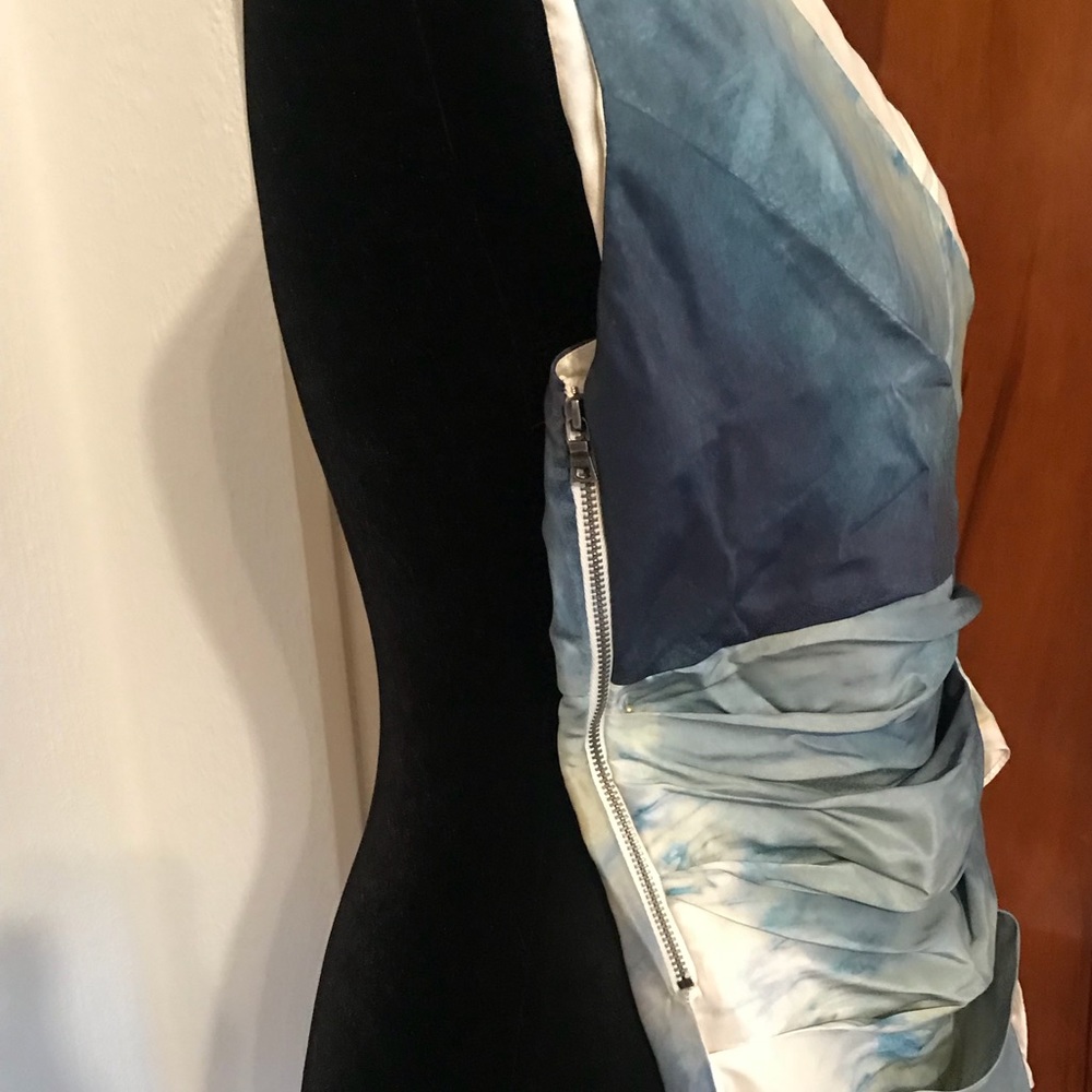 Blue dress mini Alice & Olivia silk cocktail - Picture 7 of 8
